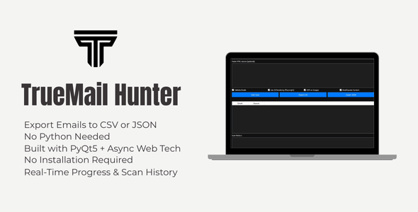 TrueMail Hunter | Email Extractor - V 2.0