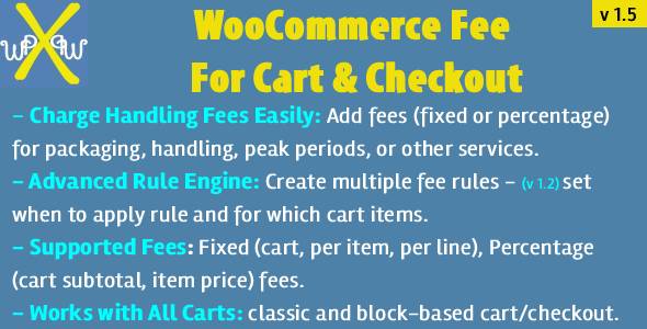WooCommerce Fee For Cart & Checkout