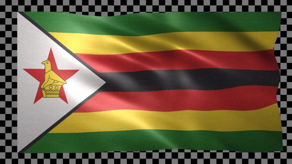 Zimbabwe waving flag looped alt