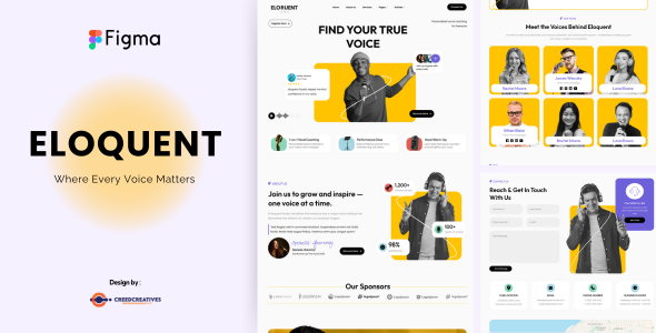 Eloquent - Vocal Coaching Figma Template Kit