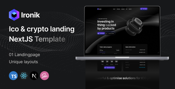 Ironik - ICO & Crypto Landing React NextJS Template