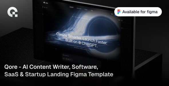 Qore - AI Driven SASS Landing Page Figma Template