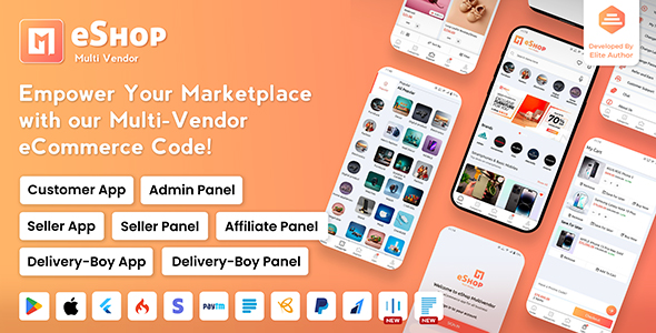 eShop - Multi Vendor eCommerce App & eCommerce Vendor Marketplace Flutter App
