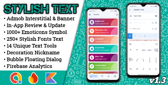 Stylish Fonts Decoration Emoticons & Stylish Text Generator Android App