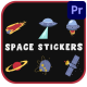 Cartoon Space Stickers for Premiere Pro MOGRT - VideoHive Item for Sale
