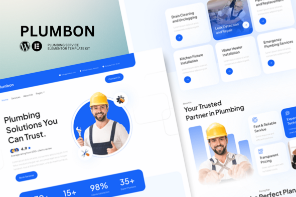 Plumbon - Plumbing Service Elementor Template Kit