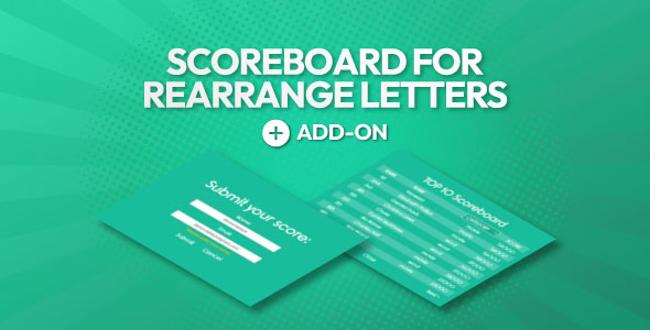 Scoreboard for Rearrange Letters