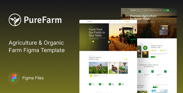 PureFarm - Agriculture & Organic Farm Figma Template