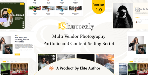 Shutterly – Multi-Vendor Photographer Portfolio and Stock Photo Marketplace