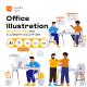 Office Activity 2D Illustration Pack - GraphicRiver Item for Sale
