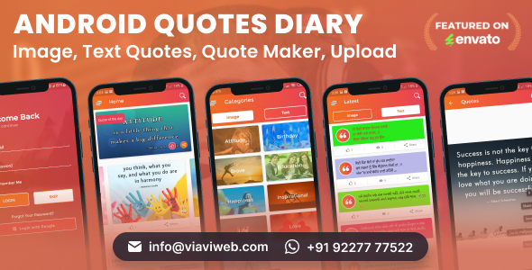 Android Quotes Diary (Image, Text Quotes, Quote Maker, Upload)