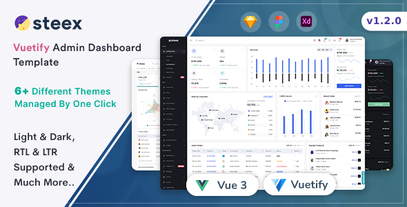 Steex - Vuetify Admin & Dashboard Template