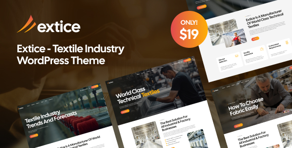Extice - Textile Industry WordPress Theme
