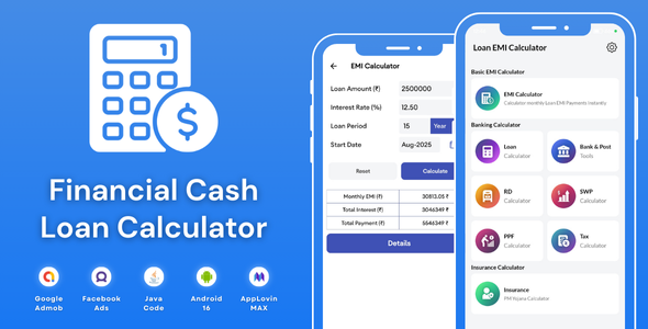 Financial Cash Loan Calculator with AdMob Ads Android