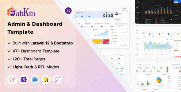Fabkin - Laravel 12 Admin & Dashboard Template