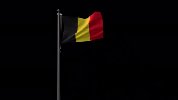 Belgium Flag With Alpha 4K