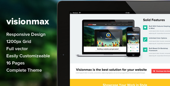 Visionmax - Multipurpose PSD Template