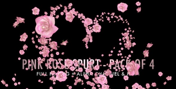 Flower Spurt - Pink Rose - Pack of 4