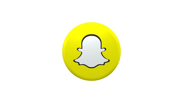 Colorful Circle Social Media 3D Icon Snapchat