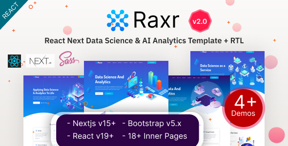 Raxr - React Nextjs 15 Data Science & AI Analytics Template