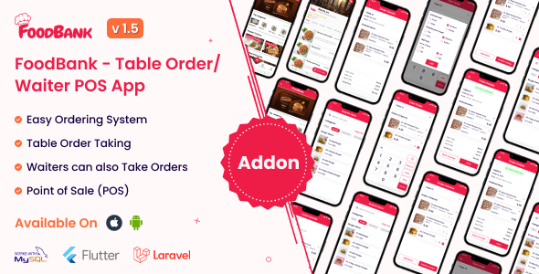 FoodBank - Table Order/Waiter Point Of Sale (POS) App
