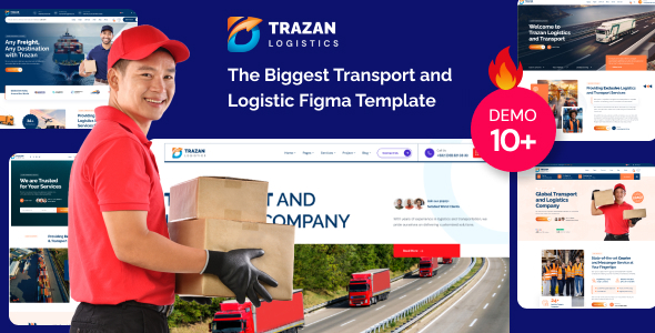 Trazan - Logistics and Transport Figma Template