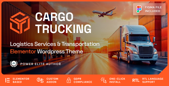Cargo Trucking - Transportation Services & Logistics WordPress Theme