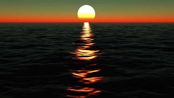 Ocean Sunset High View