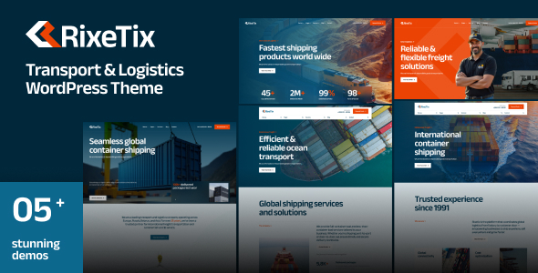 RixeTix - Transport & Logistics WordPress Theme