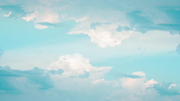 Flight through the clouds of paradise 4k timelapse video without birds and insects