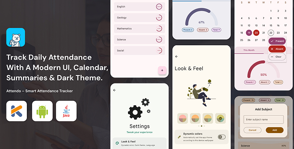 Attendo – Smart Attendance Tracker Android App