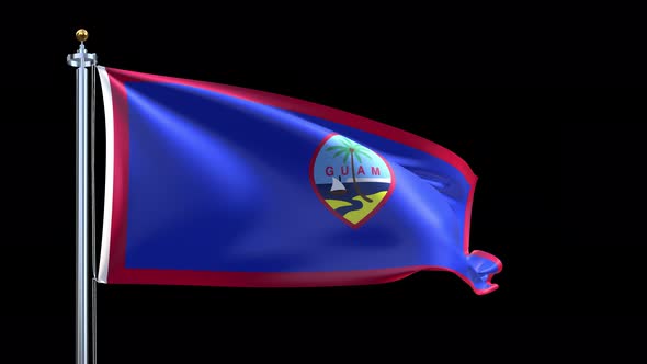 Guam Waving Flag