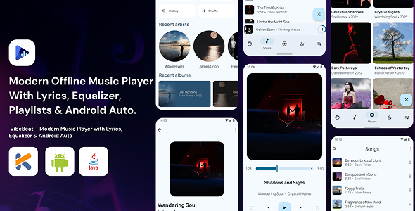 VibeBeat – Modern Music Player with Lyrics, Equalizer & Android Auto App