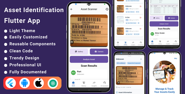 AI-Powered Asset Identification Flutter App | Asset ID Scanner & Asset Tracking System