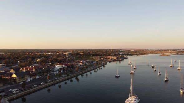 St Augustine Florida Aerial 4k Video