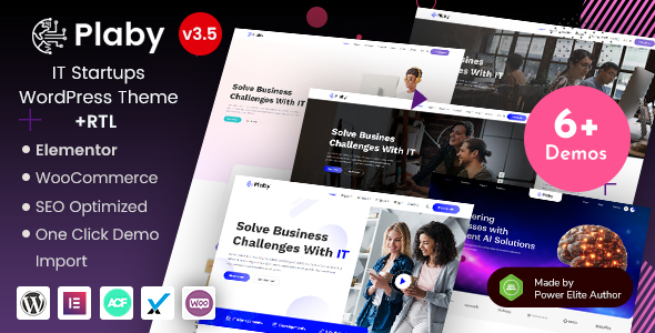 Plaby - IT Startup & AI Agency WordPress Theme