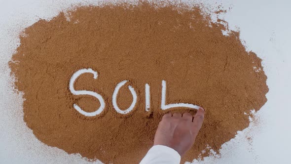 Hand Writes On Soil  Soil