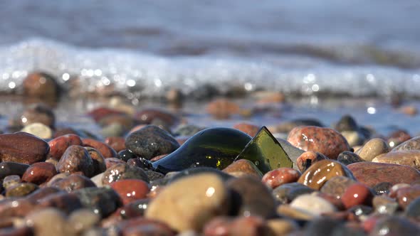 Broken Glass On The Beach