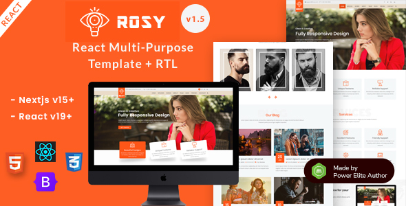 Rosy - React Nextjs 15 Multipurpose Responsive Template