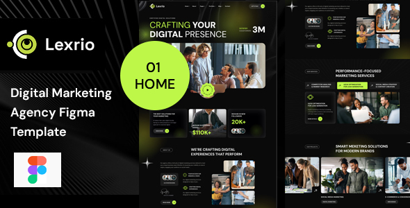Lexrio - Digital Marketing Agency figma Template