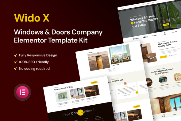 Widox - Windows & Doors Company Elementor Template Kit
