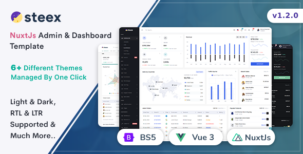Steex - NuxtJs Admin & Dashboard Template