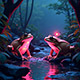 Evening Calls of Mountain Frogs in the Jungle