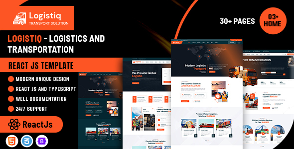 Logistiq - Logistics and Transportation React Js Template