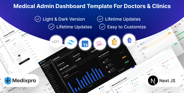 Medixpro - Medical Admin Dashboard Next JS Template For Doctors & Clinics