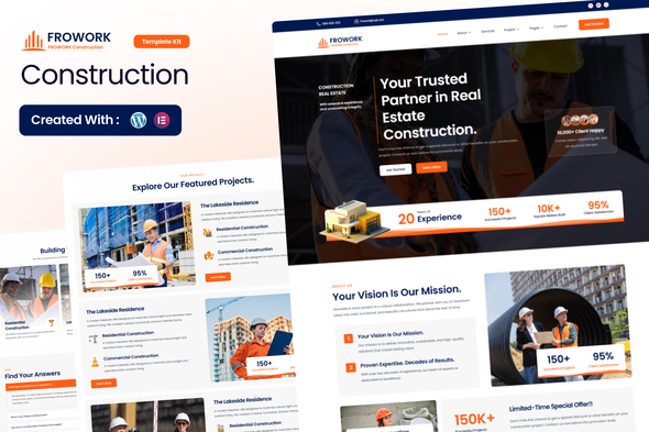 Frowork - Construction Elementor Template Kit