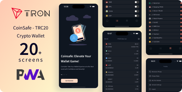 CoinSafe - Tron TRC20 Crypto Wallet | Next JS PWA