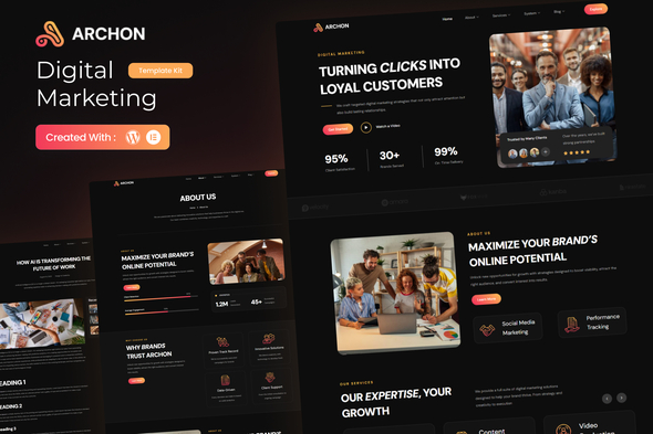 Archon - Digital Marketing Agency Elementor Template Kit