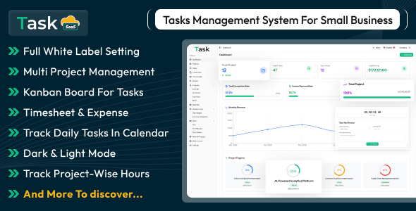 Task SaaS - Tasks Management System For Small Business