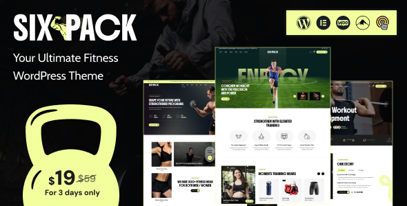 SixPack - Fitness WordPress Theme